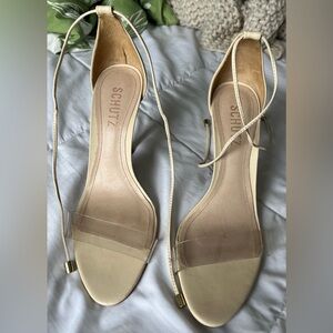 SCHUTZ Women's Beige Strappy Heels